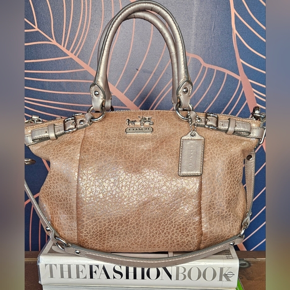 COACH 2012 MADISON SOPHIA BRONZE MATALLIC LEATHER SHOULDER BAG - Picture 2 of 10
